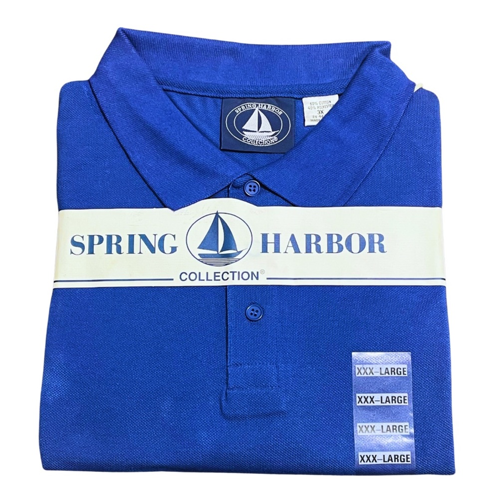 NWT - Vintage 1980's Men’s "Spring Harbor Collection” Polo Shirt Size 3XL
